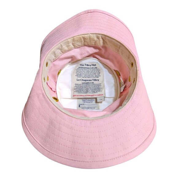 Tilley The Iconic T1 Bucket Hat Pink Size 7 1/8 Missing Cord Made in Canada - Picture 11 of 11